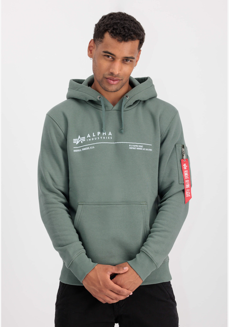 Alpha Industries AI Reflective Hoody Vintage Green Sweatshirt