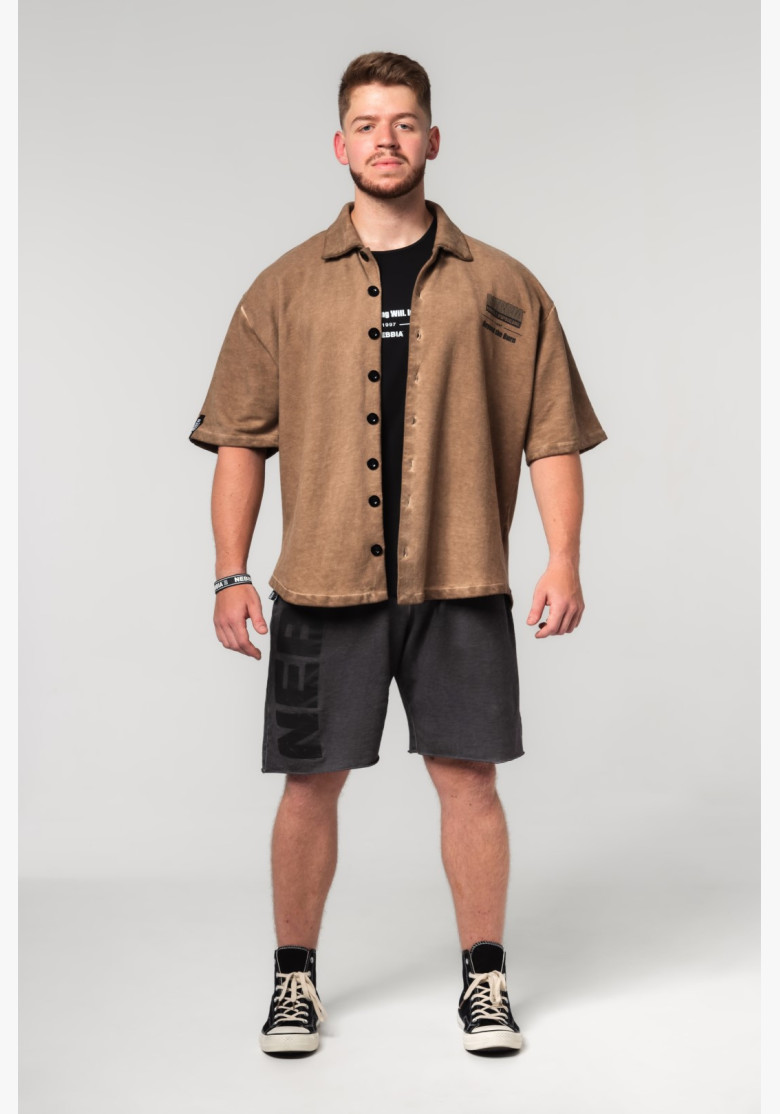 NEBBIA Washed-off oversized košeľa...