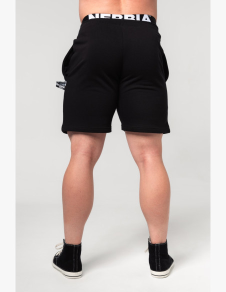 NEBBIA Teplákové kraťasy GYM BRO čierne