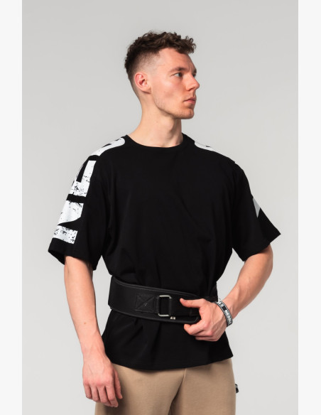 NEBBIA Oversized tričko LIFTING CLUB čierne