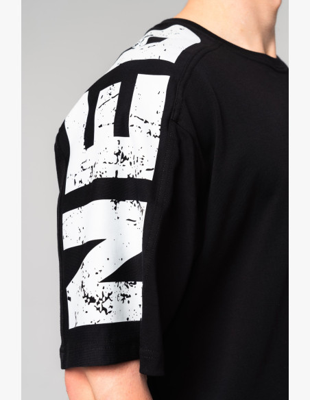 NEBBIA Oversized tričko LIFTING CLUB čierne