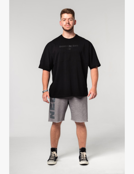 NEBBIA Oversized tričko NO SHORTCUTS čierne