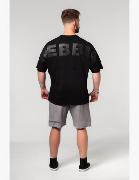 NEBBIA Oversized tričko NO SHORTCUTS čierne