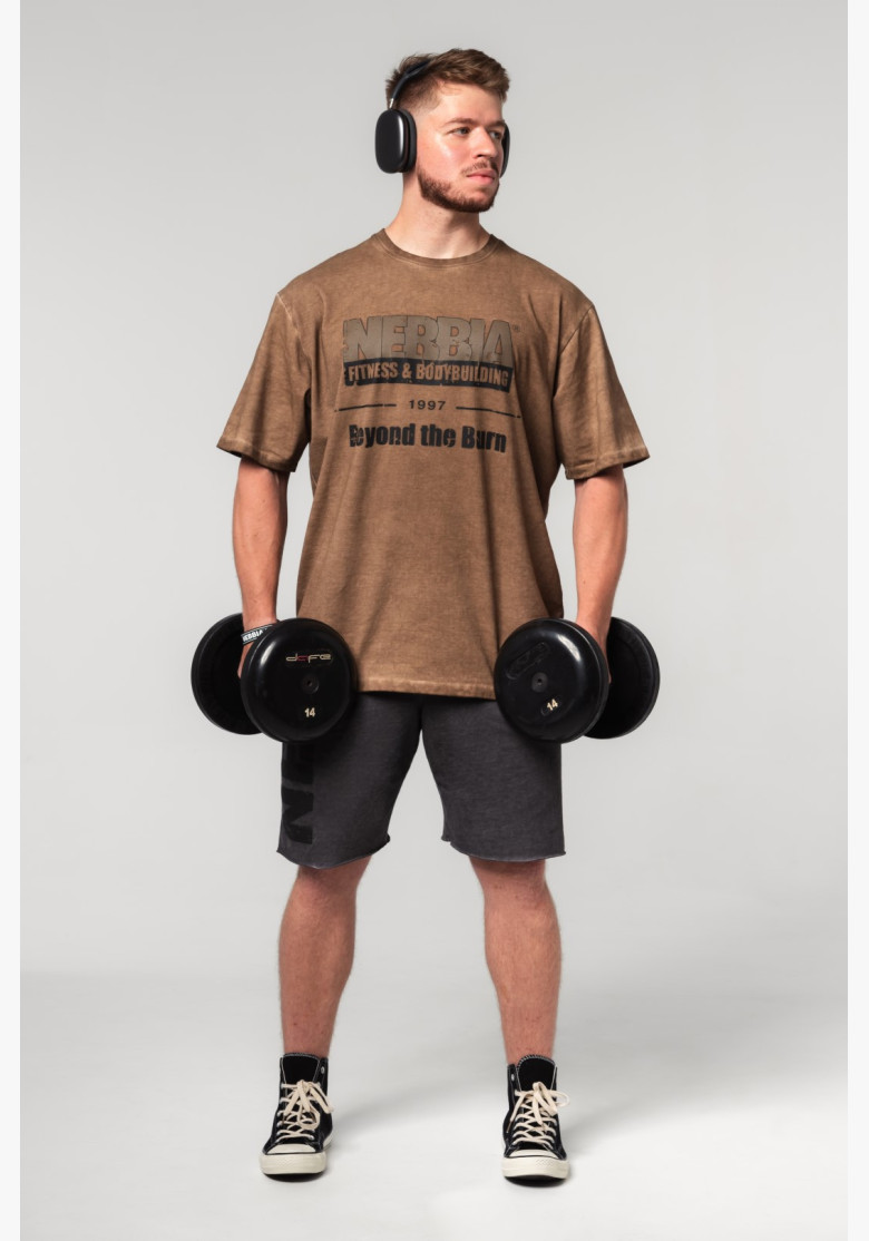 NEBBIA Washed-off oversized tričko...