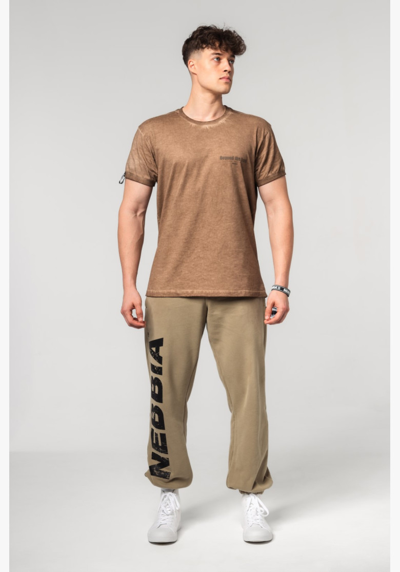 NEBBIA Washed-off bavlnené tričko MAX...