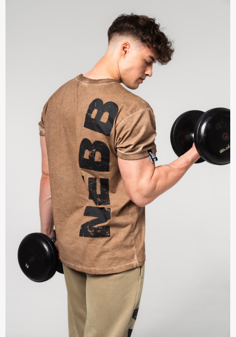 NEBBIA Washed-off bavlnené tričko MAX...