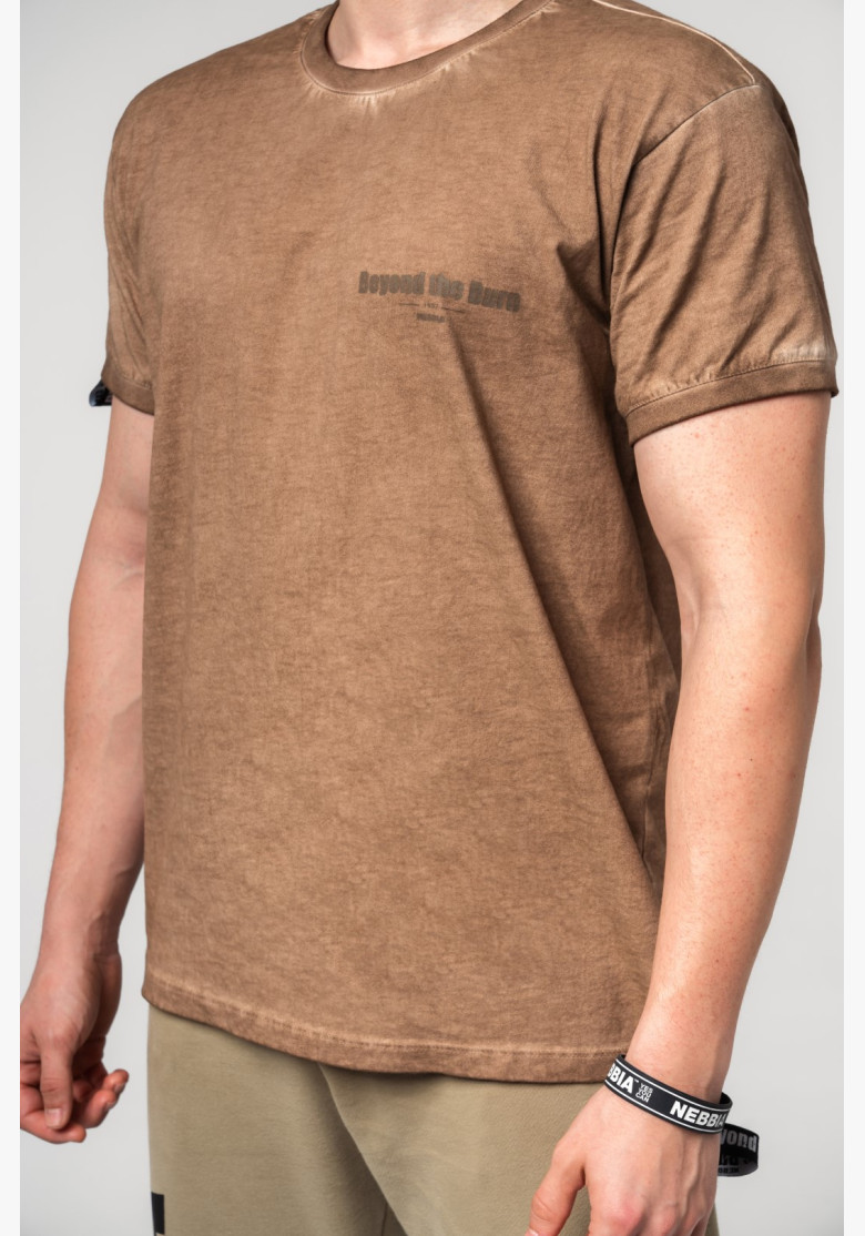 NEBBIA Washed-off bavlnené tričko MAX...
