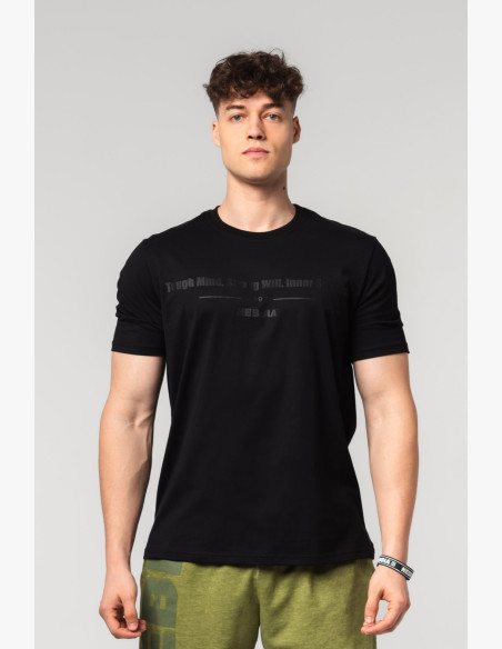 NEBBIA Muscle fit tričko FLEXIN' čierne