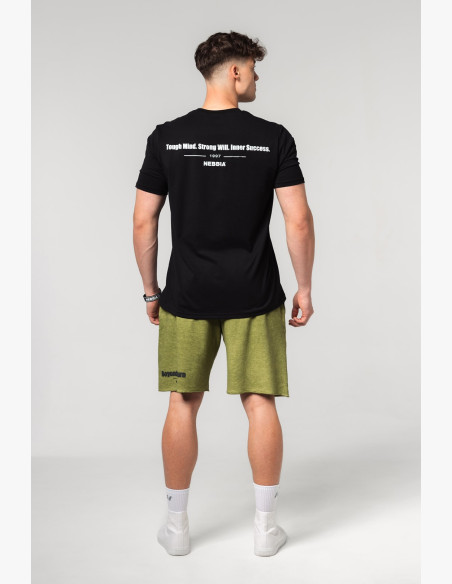 NEBBIA Muscle fit tričko FLEXIN' čierne