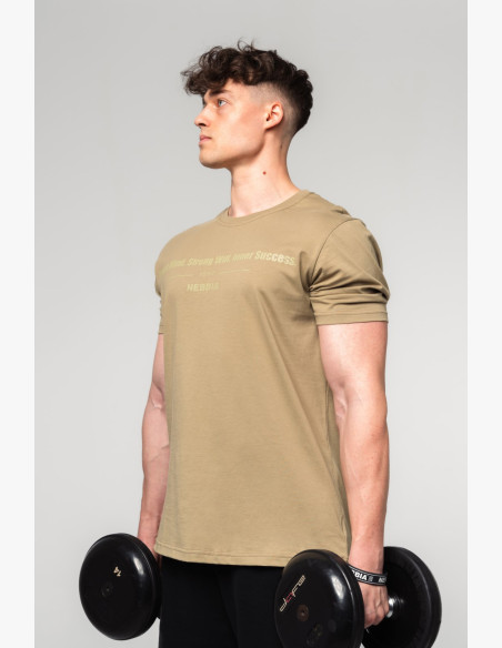 NEBBIA Muscle fit tričko FLEXIN' zelené