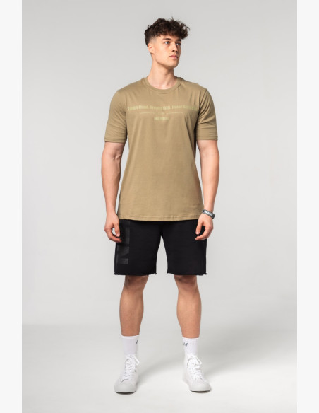 NEBBIA Muscle fit tričko FLEXIN' zelené