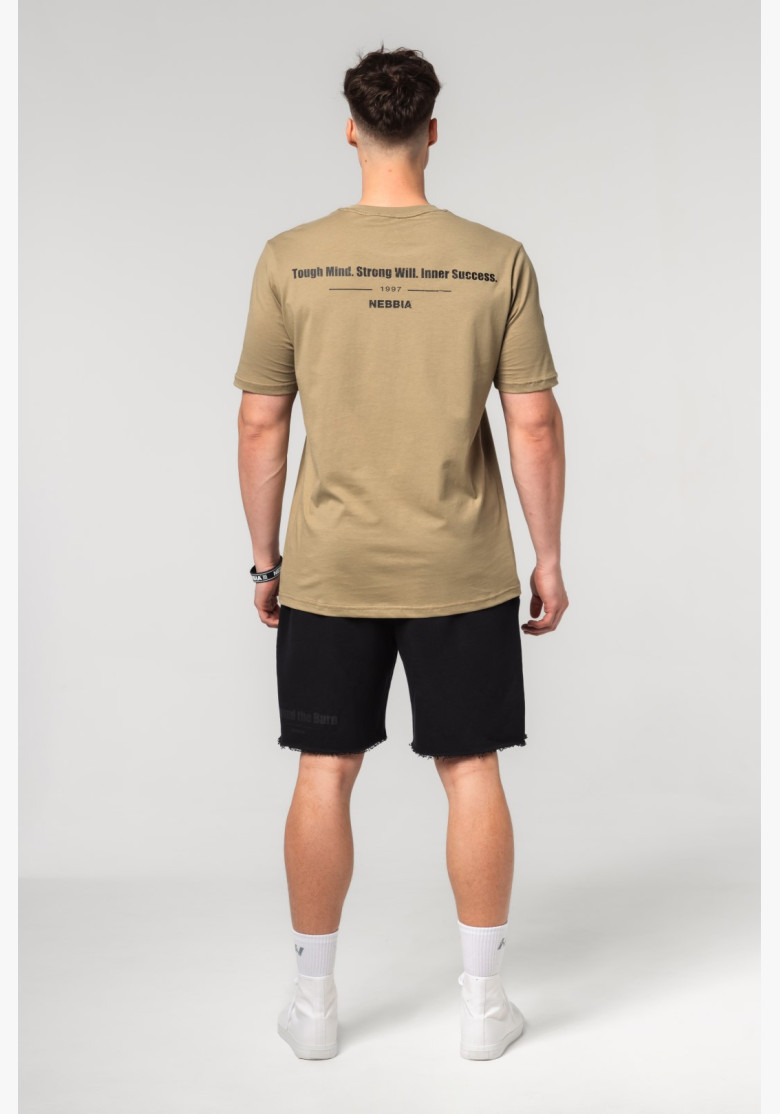 NEBBIA Muscle fit tričko FLEXIN' zelené