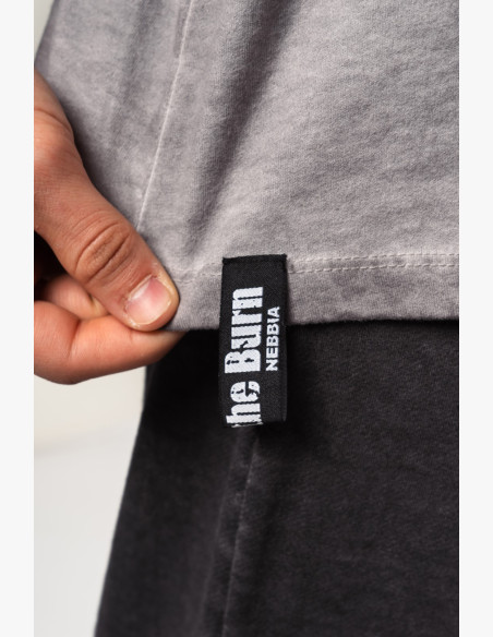 NEBBIA Washed-off oversized tielko MAX OUT šedé