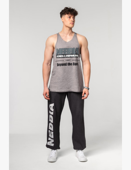 NEBBIA Washed-off oversized tielko MAX OUT šedé