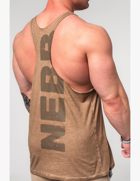 NEBBIA Washed-off oversized tielko MAX OUT béžové