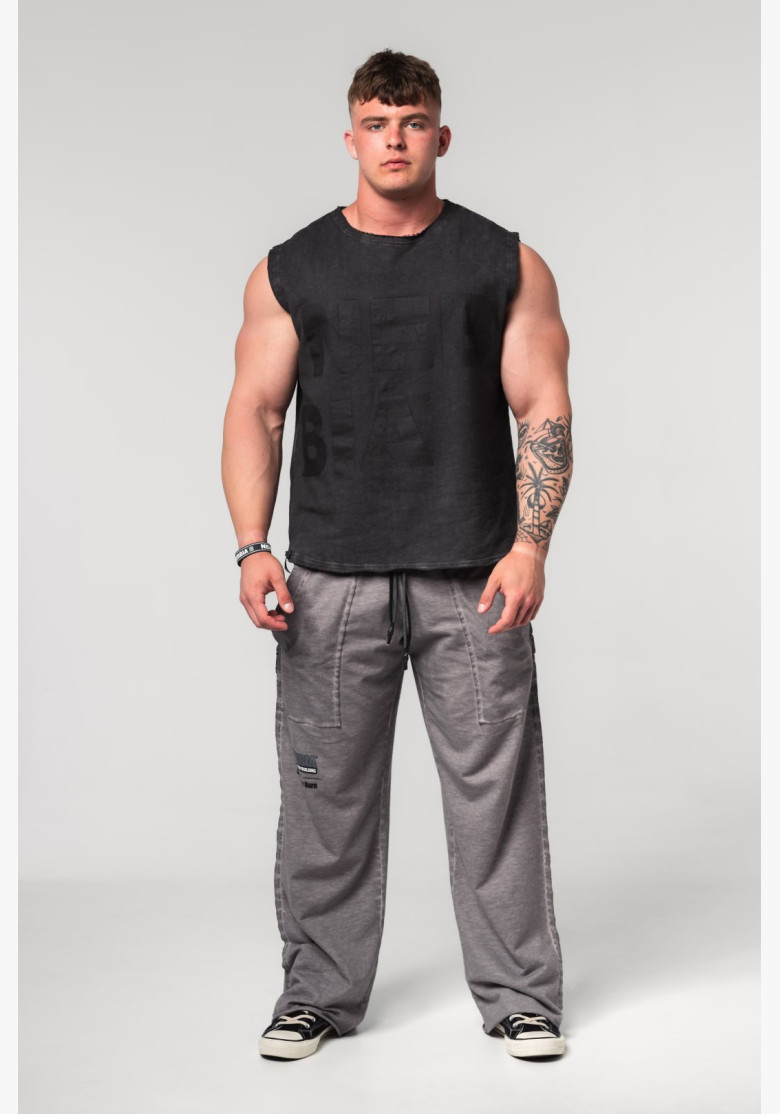 NEBBIA Washed-off mikina bez rukávov...