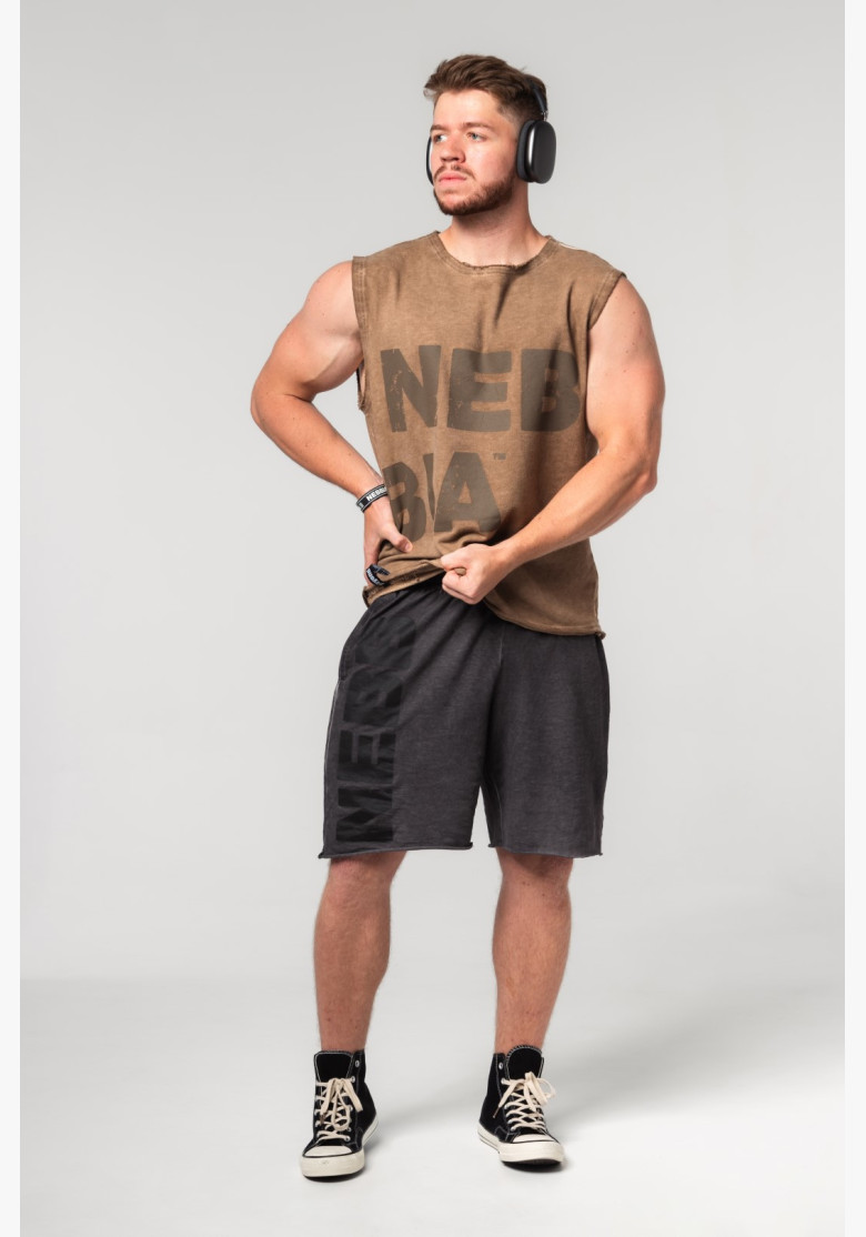 NEBBIA Washed-off mikina bez rukávov...