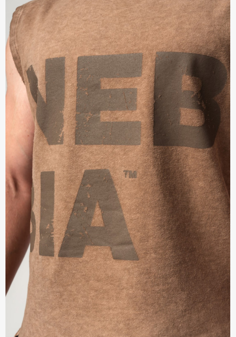 NEBBIA Washed-off mikina bez rukávov...