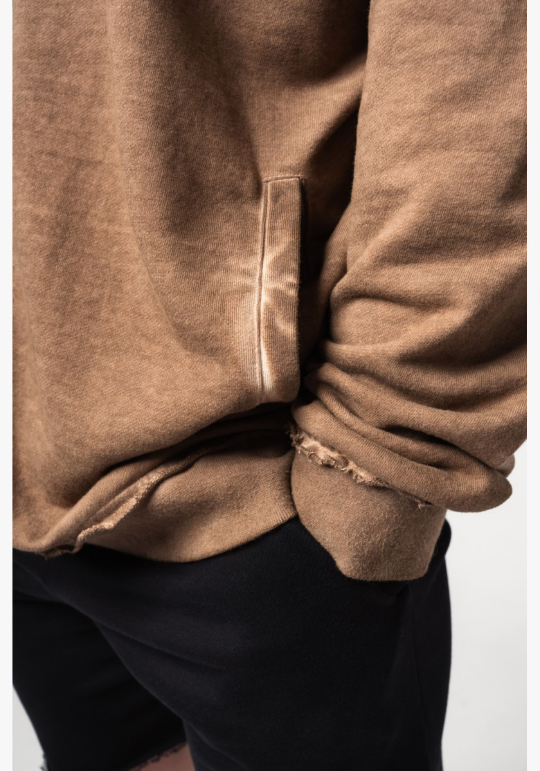 NEBBIA Washed-off mikina na zips GYM...