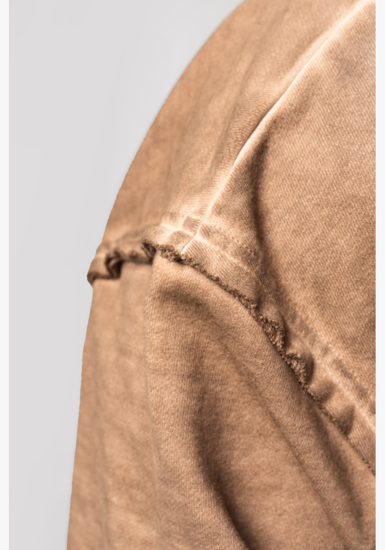 NEBBIA Washed-off mikina na zips GYM...