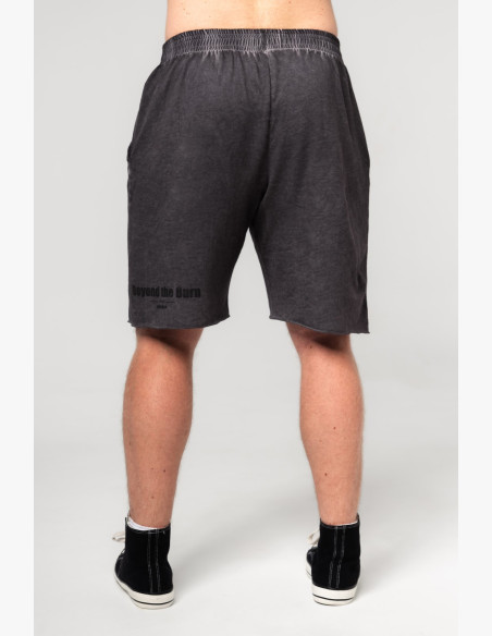 NEBBIA Washed-off teplákové šortky NO BS čierne