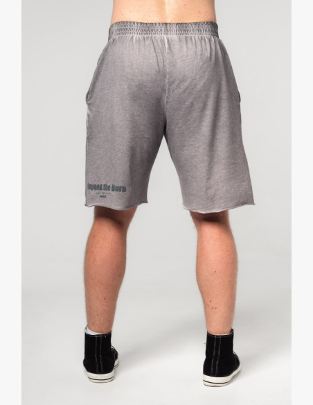 NEBBIA Washed-off teplákové šortky NO BS šedé