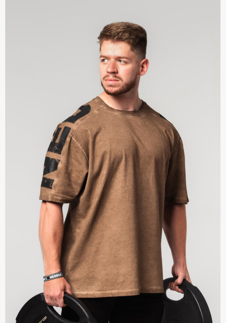 NEBBIA Washed-off oversized tričko...
