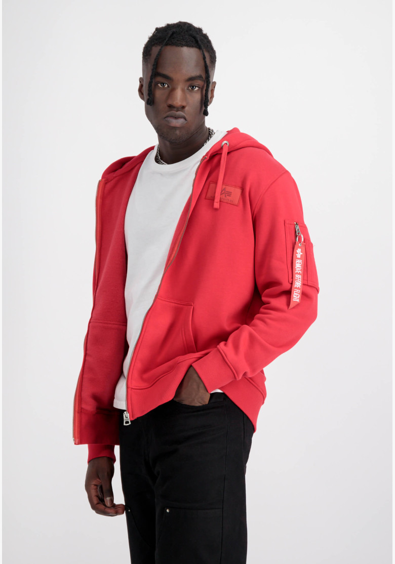 Mikina Alpha Industries Back Print Zip Hoody mars red