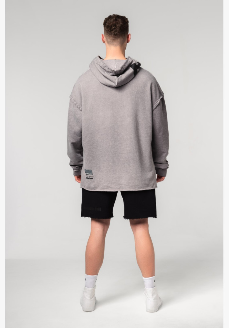 Washed-off oversized mikina s...