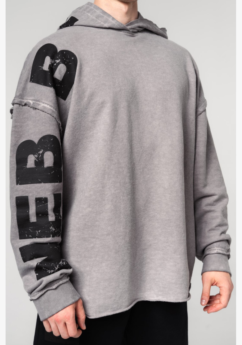 Washed-off oversized mikina s...