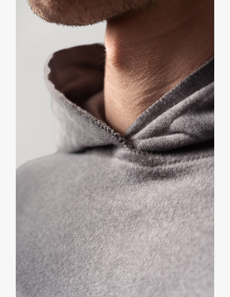 Washed-off oversized mikina s kapucňou NO BS šedá