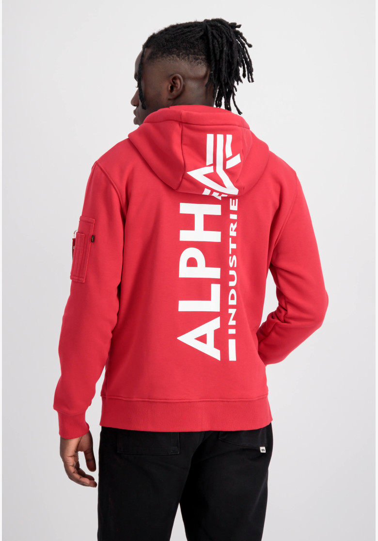 Mikina Alpha Zip Print • Back Hoody Industries