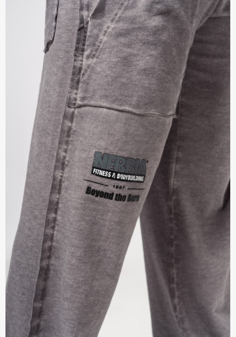 NEBBIA Washed-off tepláky s vreckami...