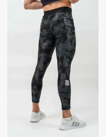NEBBIA Kompresné Camouflage Legíny FUNCTION čierne