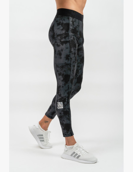 NEBBIA Kompresné Camouflage Legíny FUNCTION čierne