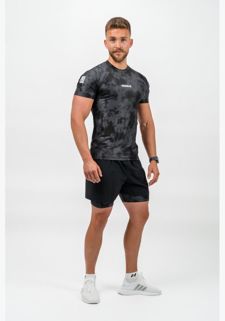 NEBBIA Kompresné Šortky 2v1 s Vreckom...