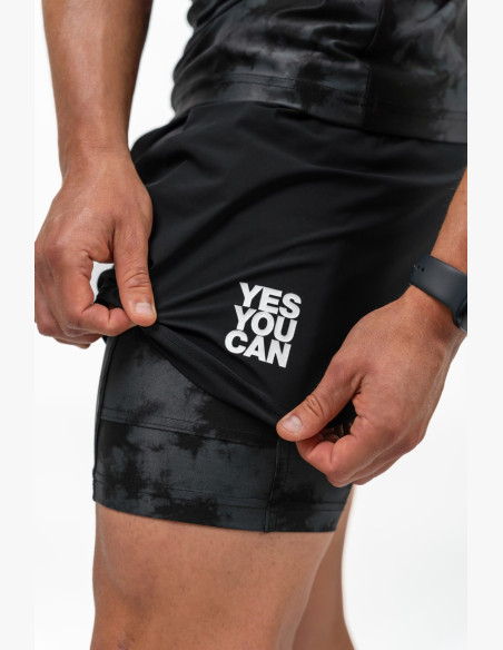 NEBBIA Kompresné Šortky 2v1 s Vreckom na Mobil PERFORMANCE čierne