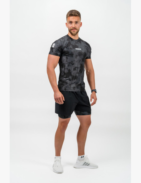 NEBBIA Kompresné Camouflage Tričko MAXIMUM čierne