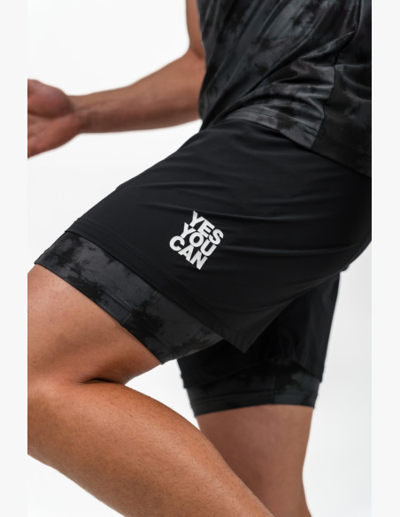 NEBBIA Kompresné Camouflage Tričko MAXIMUM čierne