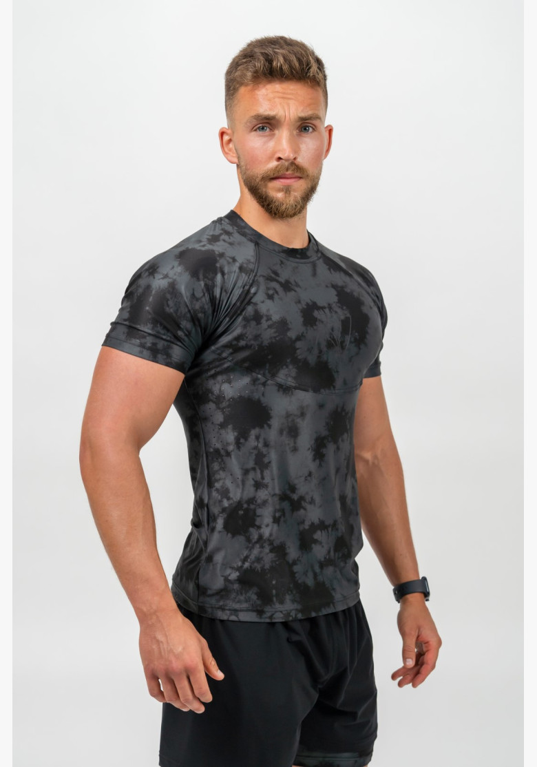 NEBBIA Kompresné camouflage tričko FUNCTION čierne