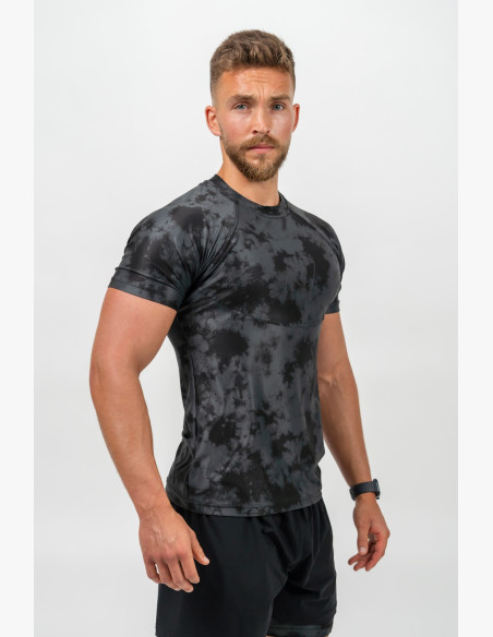 NEBBIA Kompresné camouflage tričko FUNCTION čierne