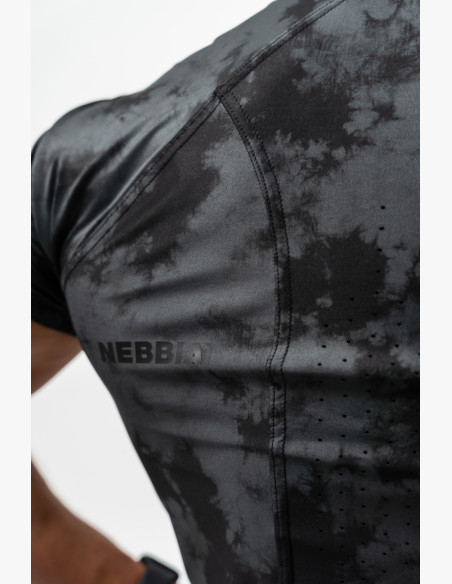 NEBBIA Kompresné camouflage tričko FUNCTION čierne