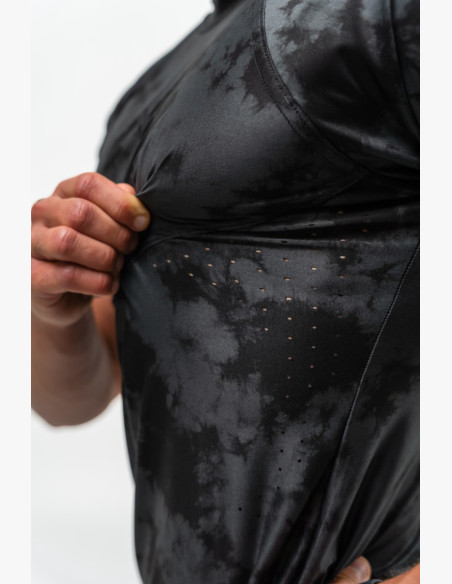 NEBBIA Kompresné camouflage tričko FUNCTION čierne