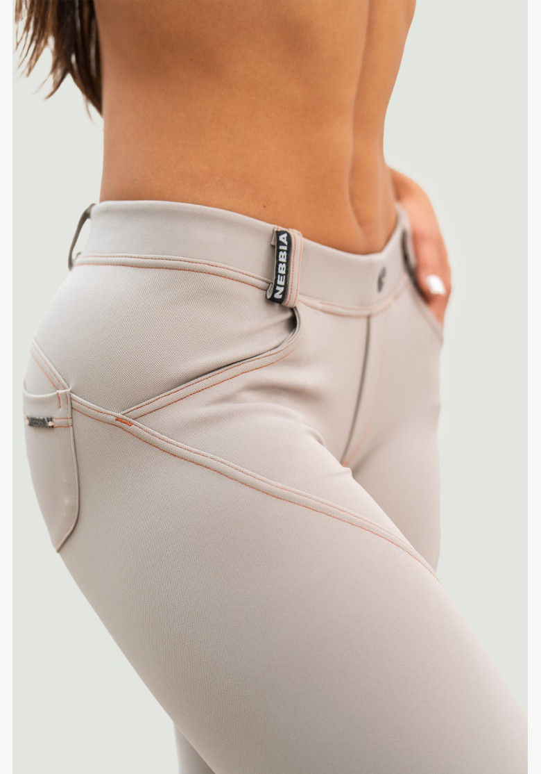 NEBBIA Bubble Butt Legíny Lift Up béžové