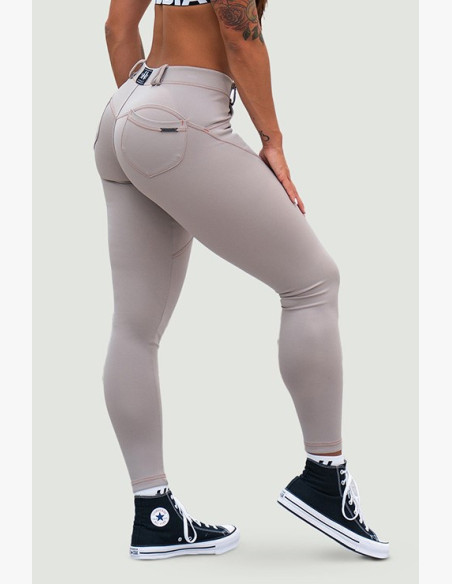 NEBBIA Bubble Butt Legíny Lift Up béžové