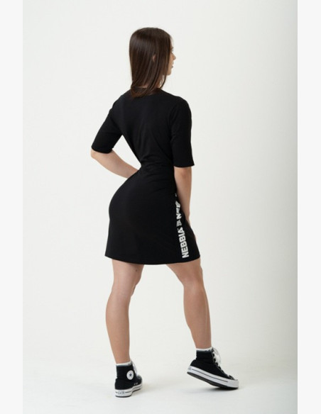 NEBBIA Tričkové oversized šaty NEBBIA CLUB čierne