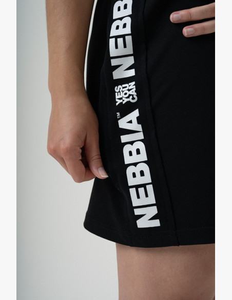NEBBIA Tričkové oversized šaty NEBBIA CLUB čierne