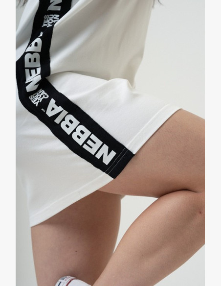 NEBBIA Tričkové oversized šaty NEBBIA CLUB béžové