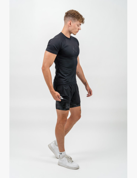 NEBBIA Kompresné športové tričko ENDURANCE čierne