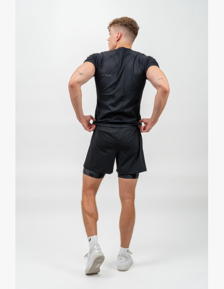 NEBBIA Kompresné športové tričko ENDURANCE čierne